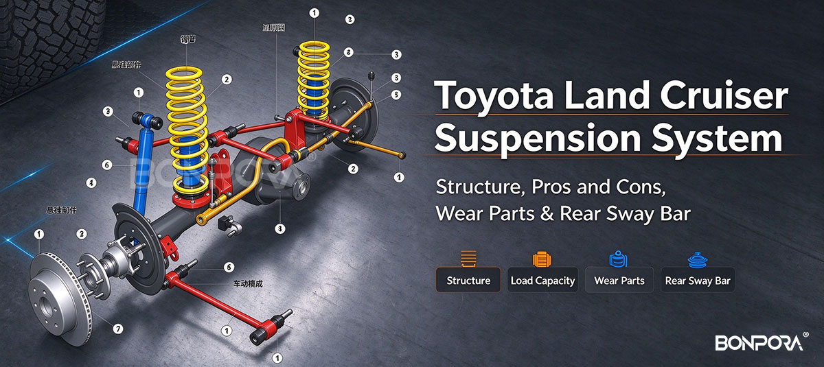 Toyota Land Cruiser Suspension System | Structure, Pros and Cons, Wear Parts & Rear Sway Bar - Bonpora