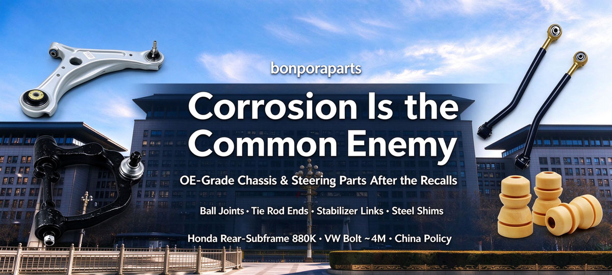OE-Grade Chassis & Steering Parts: Ball Joints, Tie Rod Ends, Stabilizer Links, Steel Shims