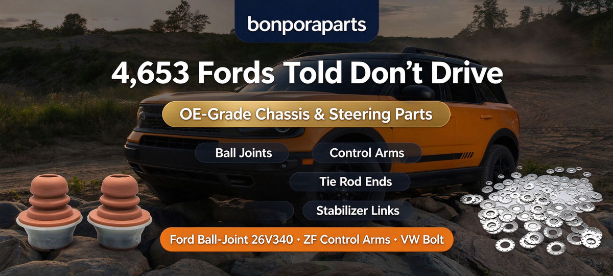 OE-Grade Chassis & Steering Parts: Ball Joints, Control Arms, Tie Rod Ends, Stabilizer Links, Steel Shims