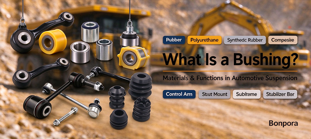What Is a Bushing? | Materials & Functions in Automotive Suspension | Control Arm, Strut Mount, Subframe, Stabilizer Bar | Bonpora