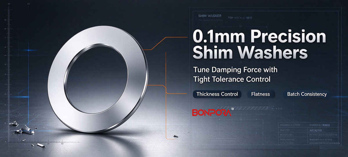 0.1mm Precision Shim Washers | Damping Force Tuning | Tight Tolerance Control | Bonpora