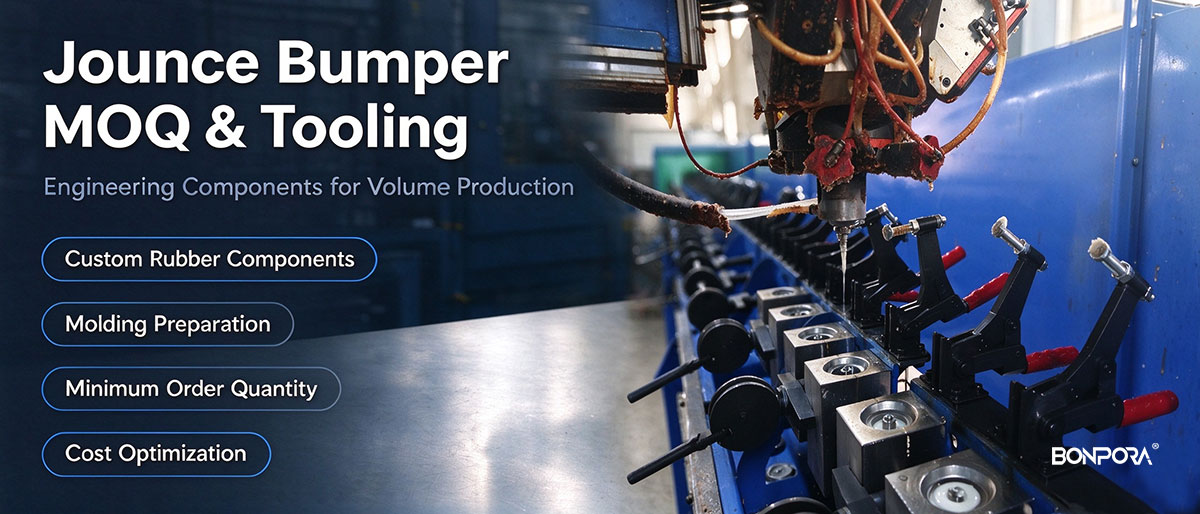 jounce bumper MOQ worksheet used during a supplier quote review