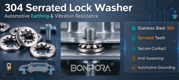 304 Stainless Steel Serrated Lock Washer Internal External Tooth for Automotive Earthing Anti Loosening